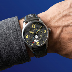 Avi-8 Watch - Spitfire Smith Automatic Snoopy Peanuts Flying Ace Pilot Error Limited Edition - AV-4152-03 - Cloudy Confusion
