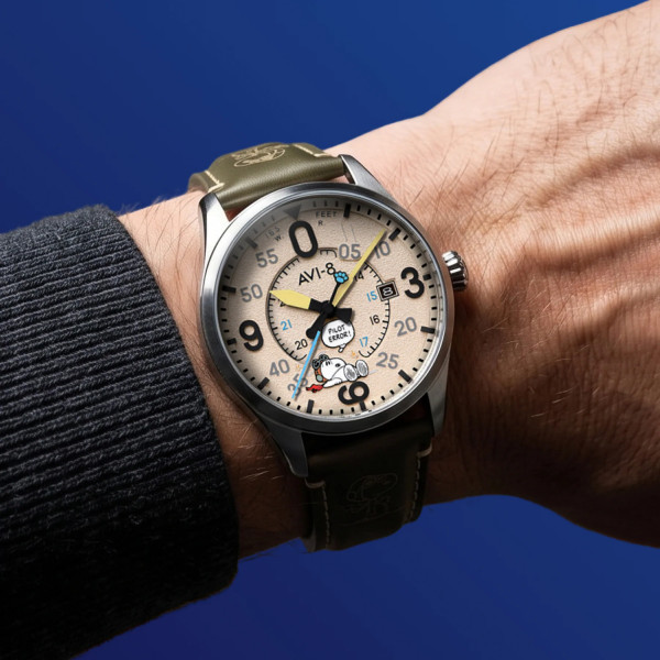 Avi-8 Watch - Spitfire Smith Automatic Snoopy Peanuts Flying Ace Pilot Error Limited Edition - AV-4152-04 - Deserted Decision