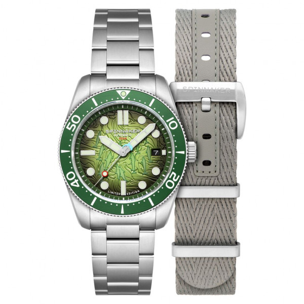 Spinnaker Watch -  Croft Mid-Size Automatic Dolphin Project Limited Edition - SP-5177-22 - Dolphin Cave