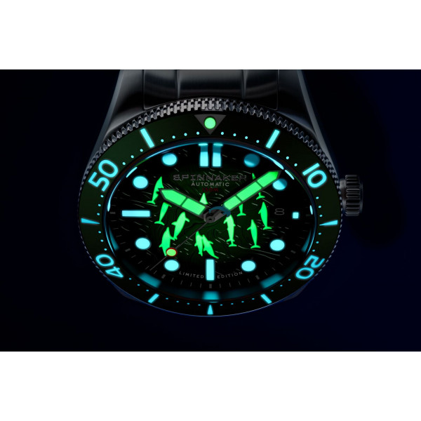 Montre Spinnaker -  Croft Mid-Size Automatic Dolphin Project Limited Edition - SP-5177-22 - Dolphin Cave