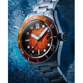 Montre Spinnaker - Croft Mid-Size Automatic Dolphin Project Limited Edition - SP-5177-33 - Sunrise Splash