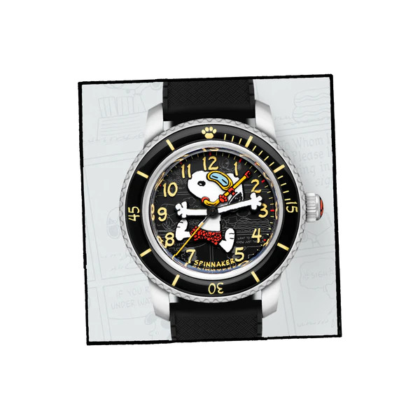 Spinnaker Watch -  Fleuss 40 Automatic Peanuts Snoopy Seaside Snorkel Limited Edition - SP-5186-01 - Shadowed Steel