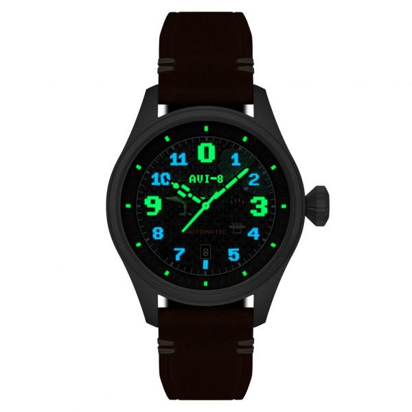 Avi-8 Watch - Hawker Hurricane Clowes Automatic Capcom 1942 Pixel Limited Edition - Onyx Ace - AV-4126-01