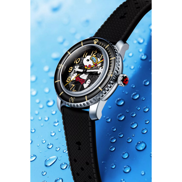Spinnaker Watch -  Fleuss 40 Automatic Peanuts Snoopy Seaside Snorkel Limited Edition - SP-5186-01 - Shadowed Steel