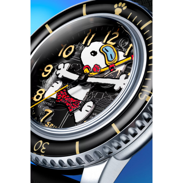 Spinnaker Watch -  Fleuss 40 Automatic Peanuts Snoopy Seaside Snorkel Limited Edition - SP-5186-01 - Shadowed Steel