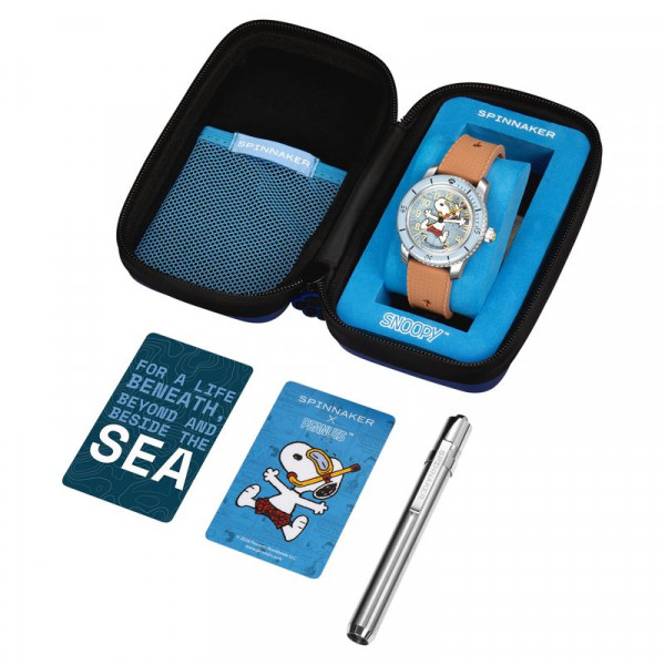 Montre Spinnaker - Fleuss 40 Automatic Peanuts Snoopy Seaside Snorkel Limited Edition - SP-5186-03 - Breezy Cocoa
