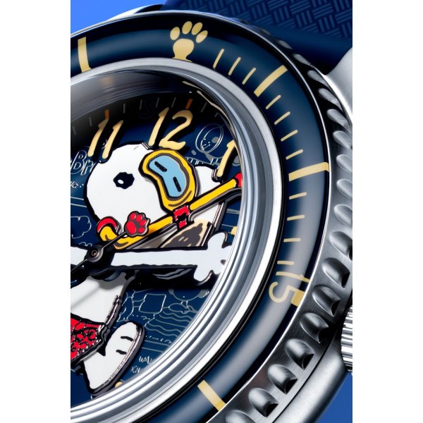 Spinnaker Watch -  Fleuss 40 Automatic Peanuts Snoopy Seaside Snorkel Limited Edition - SP-5186-02 - Cobalt Glimmer