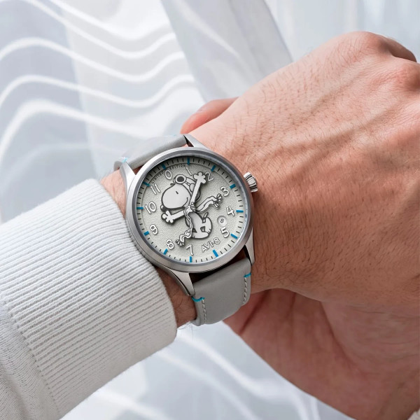 Montre Avi-8 - Flyboy Engineer Automatic Peanuts Snoopy Flying Ace Monotone Limited Edition - AV-4156-01 - Cloud Cover