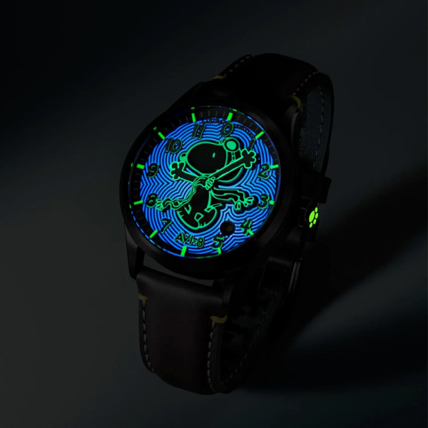 Montre Avi-8 - Flyboy Engineer Automatic Peanuts Snoopy Flying Ace Monotone Limited Edition - AV-4156-03 - Grey Glider